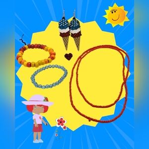 Colorful Beaded Kids Jewelry Bundle